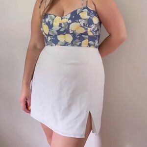 Abercrombie & Fitch White Mini Skirt